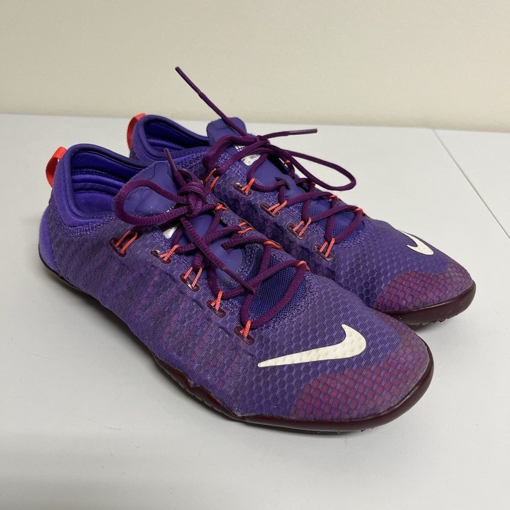 Nike Free 1.0 Cross Bionic Training Shoes Purple Womens 8 Gym Lightweight